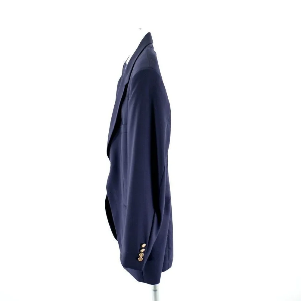 Savile Row Wool Blue 2 Gold Button Blazer 44R‎